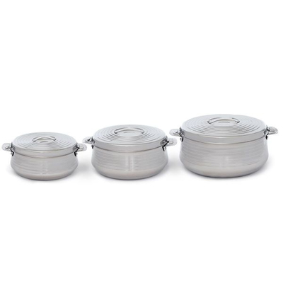 Maxima Hilux Food Container Set, 8/5/3.5 Liter, 3 Pieces - Silver product image 2