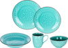 Tourist Porcelain Plate Set, 20 Pieces - Green product image 1