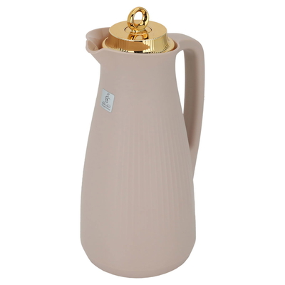 Al Saif Gallery Manal Timeless Glass Thermos, 1 Liter, Plastic Body - Light Brown product image 2