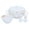 Al Saif Gallery Porcelain Dining Set, 77 Pieces - Golden White product image 3