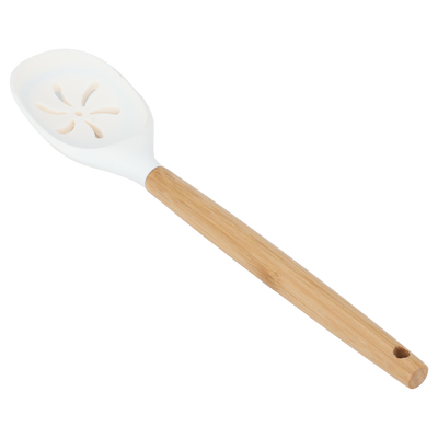 Al Saif Gallery Silicone Spoon, Wooden Handle - Beige product image 1