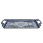 Al Saif Gallery Melamine Serving Tray, 46 x 31 x 2 cm, Rectangle, Embossed - Blue product image 2