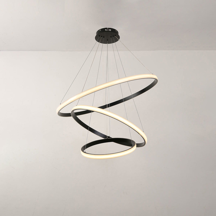 Modern steel Al Saif Gallery chandelier, 40 x 60 x 80 cm, 90 watts - black product image 5