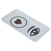 Al Saif Gallery porcelain serving plate, 22 x 12 x 2 cm, rectangular, heart pattern - white product image 2