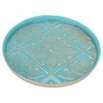 Al Saif Gallery Glass Serving Plate, 28X28X3 Cm - Turquoise product image 2