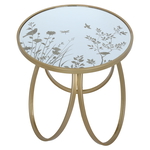 Al Saif Gallery Steelglass Side Table, 44 X 44 X 62 Cm - Gold product image 2