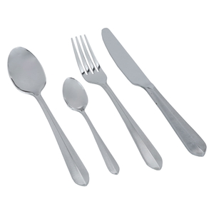 Al Saif Gallery steel spoon set, 24 pieces, engraved - silver product image