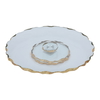 Al Saif Gallery glass dessert serving stand, 33x33x4.5 cm, circular, with movable base - clear product image 1