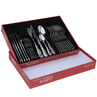 Al Saif Gallery steel cutlery set, 24 pieces - silver product image 1