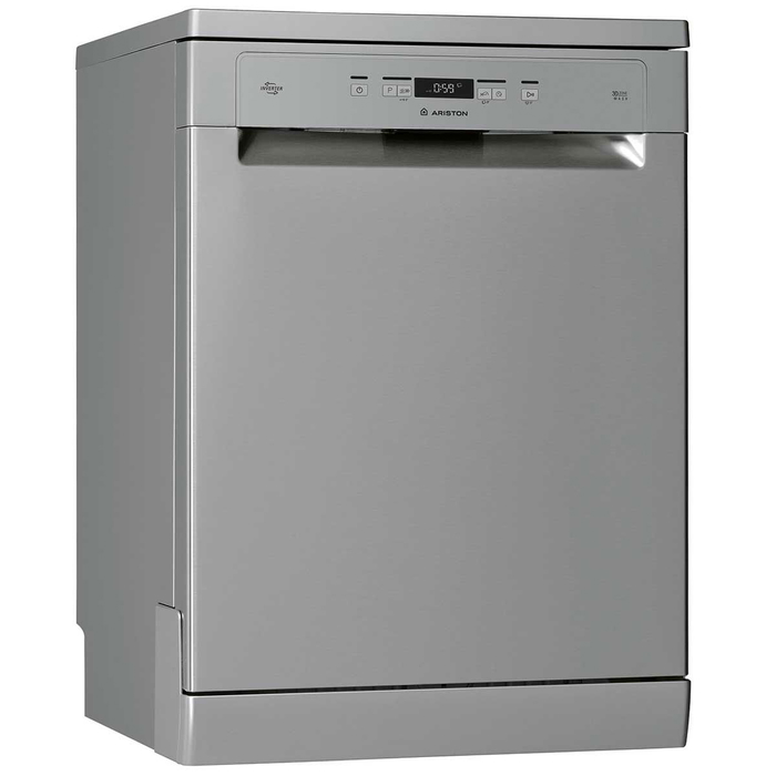 Ariston Lfc3T132Wx60Hz Dishwasher, 9.5 Litres, 9 Programmes, 14 Place Settings, Inverter - Silver product image 1