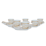 Al Saif Gallery porcelain coffee cup set, with wide saucer, 12 pieces - white product image 3