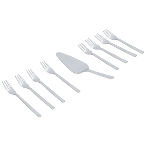 Al Saif Gallery Cake Forks Set with Server, 9 Pieces - Silver product image