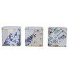 Al Saif Gallery Steel Storage Boxes Set, 3 Pieces - White And Blue product image 1