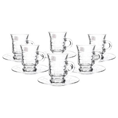 Al Saif Gallery Crystal Serving Set and Cups, 18 Pieces - Clear product image 4