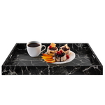 Al Saif Gallery Wooden Serving Tray, 45x30x4 cm, Rectangle, Two Handles, Small - Black product image 1