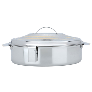 Al Saif Gallery Steel Oval Food Container, 2.5 L, 30 cm, Gilded - Silver product image