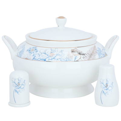 طقم سفرة بورسلان السيف غاليري، 86 قطعة - أبيض product image 2