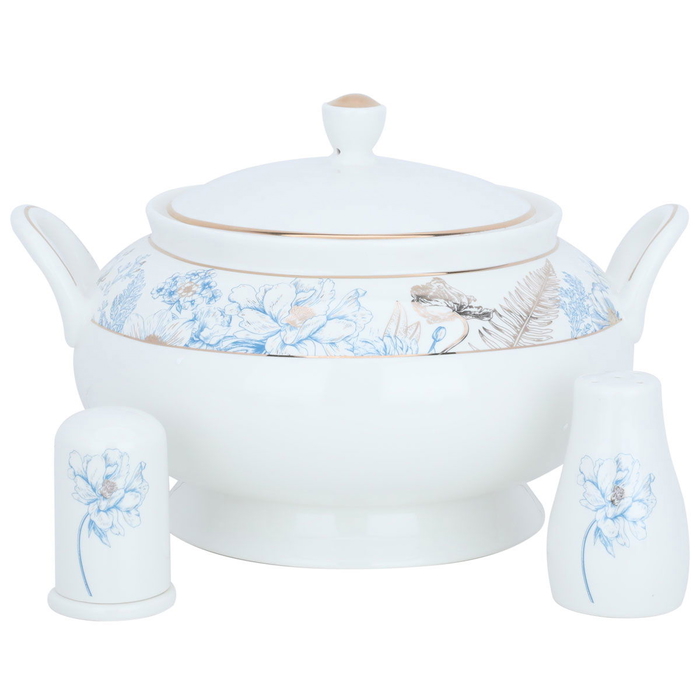 طقم سفرة بورسلان السيف غاليري، 86 قطعة - أبيض product image 2