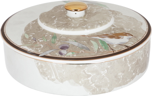 Al Saif Gallery porcelain Taghreed serving tray, circular with lid - white product image