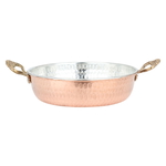 Copper frying pan with two handles, Hascevher, 16x16x4 cm, Turkish - Copper product image 1