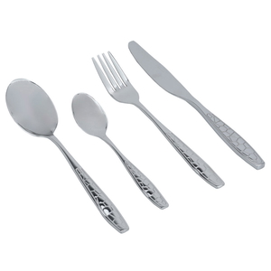 Al Saif Gallery steel spoon set, 24 pieces, engraved - silver product image