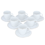 Al Saif Gallery porcelain coffee cup set, 12 pieces - white product image 2