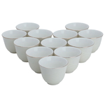 Al Saif Gallery porcelain Arabic coffee cups set, 12 pieces, with gold-cream font product image 2