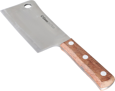 Al Saif Gallery Steel Cleaver, 16 cm, with wooden handle - brown product image 1