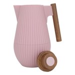 Al Saif Gallery Plastic Liar Thermos, 1 Liter, Wooden Handle, Squeeze - Pink product image 3