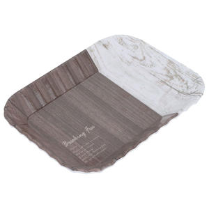 Al Saif Gallery Plastic Serving Tray, 16.5x13x2.6 cm, Rectangle, Wood Carving - Brown product image