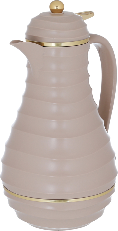 Al Saif Gallery Blanca thermos set, 1/0.75 liter, 2 pieces, thermal glass inner container, plastic outer shell - light brown product image 5