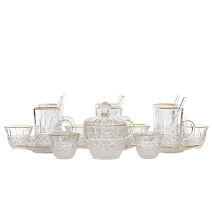 Al Saif Gallery Glass Bialat Serving Set, 26 Pieces - Clear product image