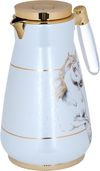 Steel Al Saif Gallery Thermos, 1/0.75 liter, horse pattern, clear handle, 2 pieces - cream product image 4