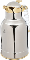 Al Saif Gallery Farida stainless steel thermos set, 2 pieces, 0.7 / 1 liter - golden silver product image 4