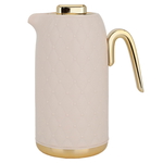 Timeless plastic thermos, 1 liter, with gold handle - cashmere product image 1