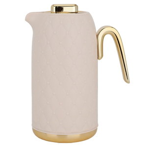 Timeless plastic thermos, 1 liter, with gold handle - cashmere product image