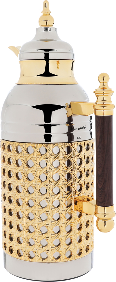 Al Saif Gallery Sarah Steel Thermos Set, 1/1 Liter, 2 Pieces - Gold product image 4