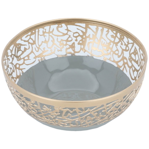 Al Saif Gallery steel bowl, 16 x 16 x 7 cm, round - grey product image