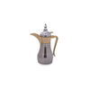 Al Saif Gallery Tamim Steel Dallah, 0.35 liters, with gold-silver-gold handle product image 1