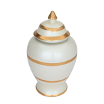 Al-Abdullatif porcelain decorative vase, 20 x 20 x 30 cm, cover - golden beige product image 1