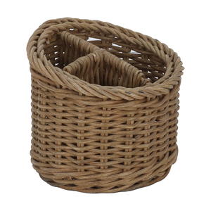 Al Saif Gallery Round Wicker Serving Basket, 3 Pieces, 13 X 13 X 12 Cm - Beige product image