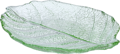 Al Saif Gallery Glass Serving Plate, 21 cm - Transparent Green product image 3