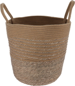 Al Saif Gallery Cotton Baskets Set, 25-30-20 cm, 3 Pieces, Round - Brown product image 2