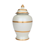 Al-Abdullatif porcelain decorative vase, 20 x 20 x 30 cm, cover - golden beige product image 2