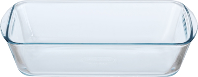Pyrex glass cooking tray, 28 x 12 x 8 cm, rectangle - clear product image 1