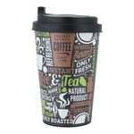 Al Saif Gallery plastic coffee and tea cup, 340 ml, black-coloured lid product image 1