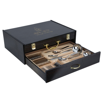 طقم ملاعق استيل السيف غاليري، بنقشة، 72 قطعة - فضي product image 2
