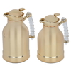 Al Saif Gallery Farida stainless steel thermos set, 2 pieces, 0.7 / 1 liter - gold product image 2