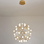 Mishkati aluminum chandelier, 40 cm, modern, circular - gold product image 2