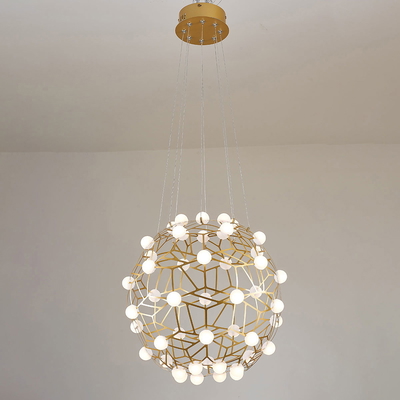 Mishkati aluminum chandelier, 40 cm, modern, circular - gold product image 2